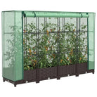 Verhoogde plantenbak met kasdek voor extra groeiruimte - Bruin / 160 x 40 x 123 cm / 1 - Bloempotten & plantenbakken