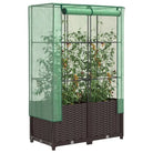 Verhoogde plantenbak met kasdek voor extra groeiruimte - Bruin / 80 x 40 x 138 cm / 1 - Bloempotten & plantenbakken