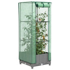 Verhoogde plantenbak met kasdek voor extra groeiruimte - Lichtgrijs / 40 x 40 x 123 cm / 1 - Bloempotten & plantenbakken
