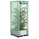 Verhoogde plantenbak met kasdek voor extra groeiruimte - Wit / 40 x 40 x 123 cm / 1 - Bloempotten & plantenbakken