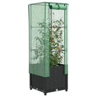 Verhoogde plantenbak met kasdek voor extra groeiruimte - Zwart / 40 x 40 x 139 cm / 1 - Bloempotten & plantenbakken