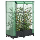 Verhoogde plantenbak met kasdek voor extra groeiruimte - Zwart / 80 x 40 x 123 cm / 1 - Bloempotten & plantenbakken