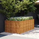 Verhoogde plantenbak van cortenstaal voor tuin en balkon decoratie - 196 x 100 x 69 cm / 1 - Bloempotten & plantenbakken