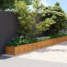 Verhoogde plantenbak van cortenstaal voor tuin en balkon decoratie - 770 x 50 x 36 cm / 1 - Bloempotten & plantenbakken