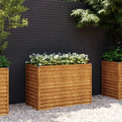 Verhoogde plantenbak van cortenstaal voor tuin en balkon decoratie - 100 x 50 x 69 cm / 1 - Bloempotten & plantenbakken