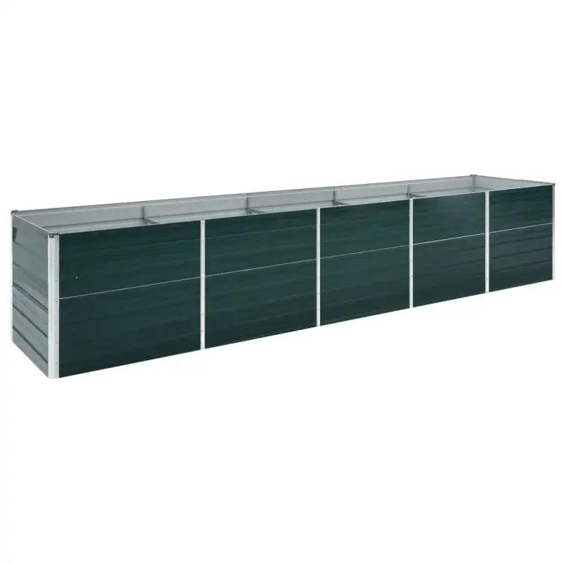 Verhoogde plantenbak van gegalvaniseerd staal voor tuin en balkon - Groen / 400 x 80 x 77 cm / 1 - Bloempotten &
