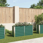 Verhoogde plantenbak van gegalvaniseerd staal voor tuin en balkon - Groen / 160 x 40 x 77 cm / 1 - Bloempotten &