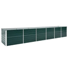Verhoogde plantenbak van gegalvaniseerd staal voor tuin en balkon - Groen / 480 x 80 x 77 cm / 1 - Bloempotten &