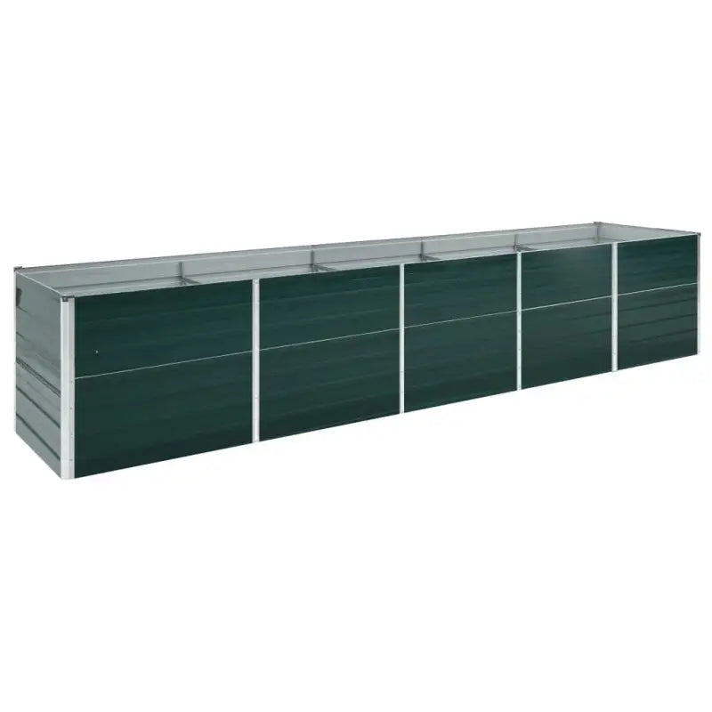 Verhoogde plantenbak van gegalvaniseerd staal voor tuin en balkon - Groen / 400 x 80 x 45 cm / 1 - Bloempotten &