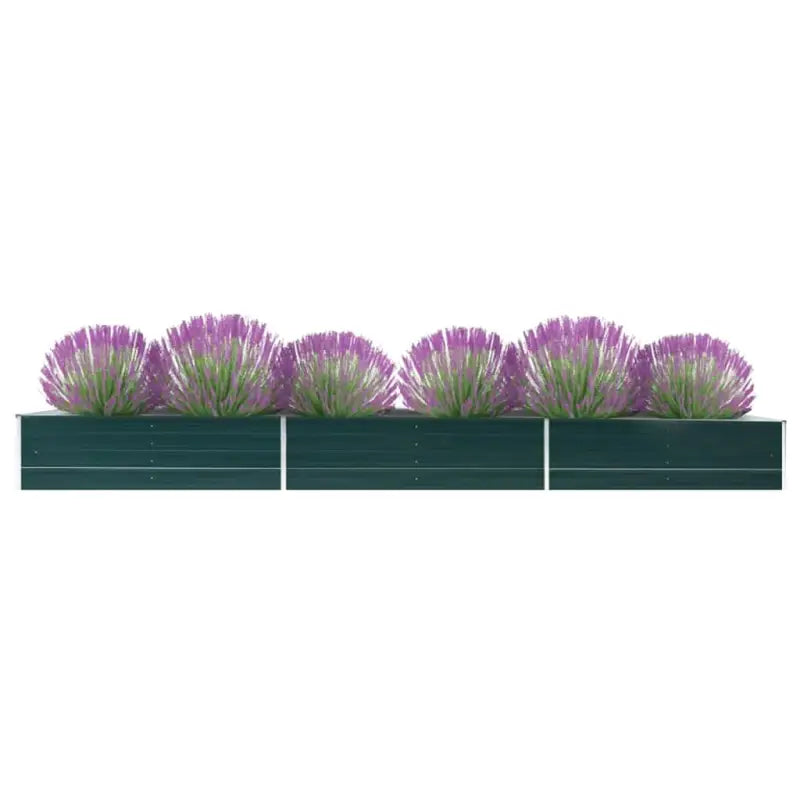 Verhoogde plantenbak van gegalvaniseerd staal voor tuin en balkon - Groen / 480 x 80 x 45 cm / 1 - Bloempotten &