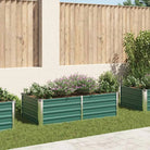 Verhoogde plantenbak van gegalvaniseerd staal voor tuin en balkon - Groen / 160 x 80 x 45 cm / 1 - Bloempotten &