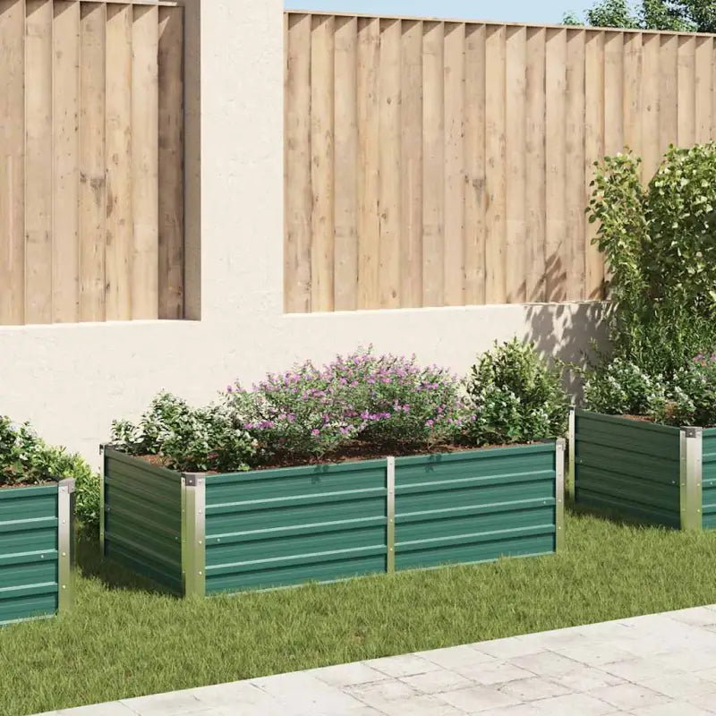 Verhoogde plantenbak van gegalvaniseerd staal voor tuin en balkon - Groen / 160 x 80 x 45 cm / 1 - Bloempotten &