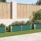 Verhoogde plantenbak van gegalvaniseerd staal voor tuin en balkon - Groen / 160 x 40 x 45 cm / 1 - Bloempotten &