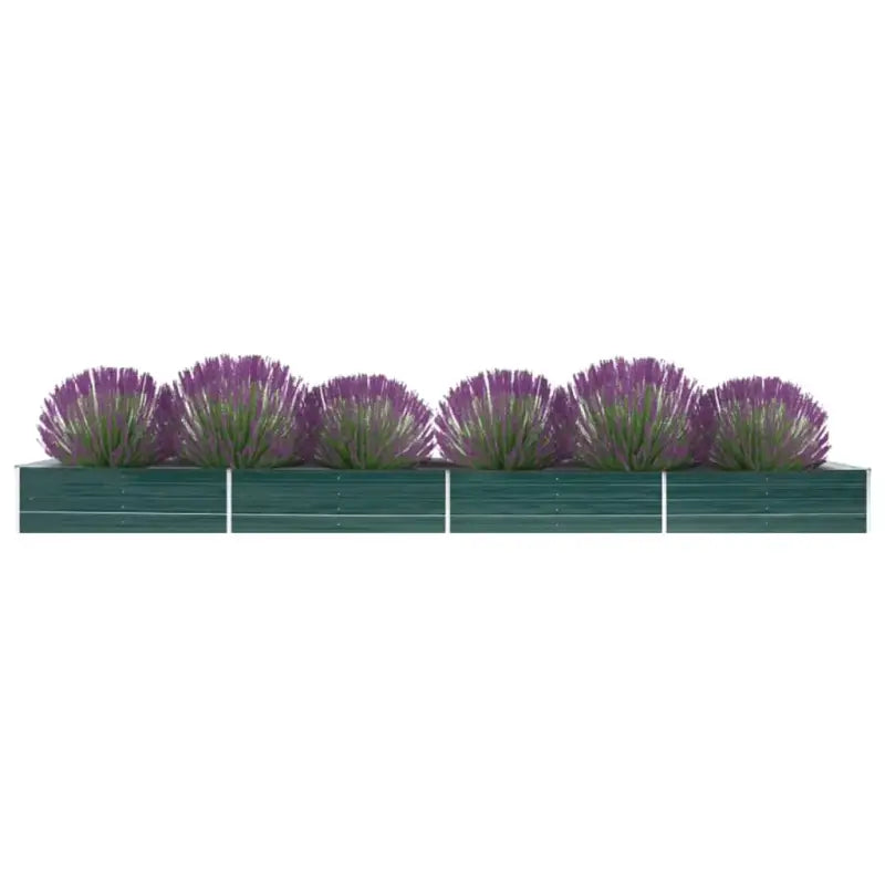 Verhoogde plantenbak van gegalvaniseerd staal voor tuin en balkon - Groen / 600 x 80 x 45 cm / 1 - Bloempotten &