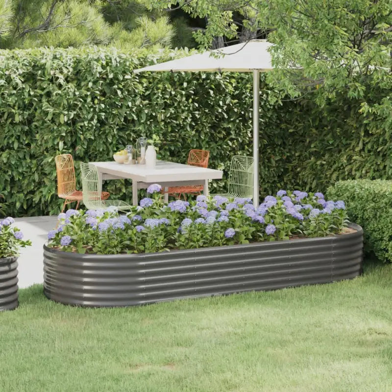 Verhoogde plantenbak van gepoedercoat staal voor tuin en balkon - Bloempotten & plantenbakken