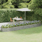 Verhoogde plantenbak van gepoedercoat staal voor tuin en balkon - Zilver / 507 x 100 x 36 cm / 1 - Bloempotten &