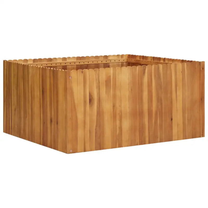 Verhoogde plantenbak van massief acaciahout met rustiek ontwerp - 100 x 100 x 50 cm / 1 - Bloempotten & plantenbakken