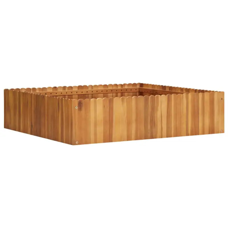 Verhoogde plantenbak van massief acaciahout met rustiek ontwerp - 100 x 100 x 25 cm / 1 - Bloempotten & plantenbakken