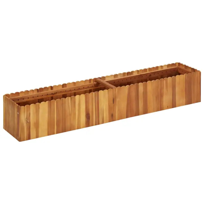 Verhoogde plantenbak van massief acaciahout met rustiek ontwerp - 150 x 30 x 25 cm / 1 - Bloempotten & plantenbakken