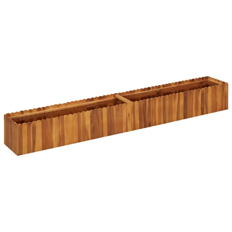Verhoogde plantenbak van massief acaciahout met rustiek ontwerp - 200 x 30 x 25 cm / 1 - Bloempotten & plantenbakken