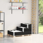 Verhoogde plantenbak van massief grenenhout met open bodem - Zwart / 120 x 80 cm (80 x 30 cm) / 1 - Bloempotten &