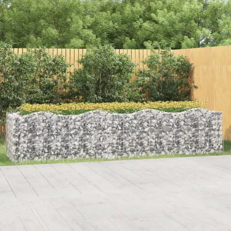 Verhoogde schanskorf van gegalvaniseerd ijzer voor een stabiele border - 400 x 100 x 100 cm / 1 - Bloempotten &