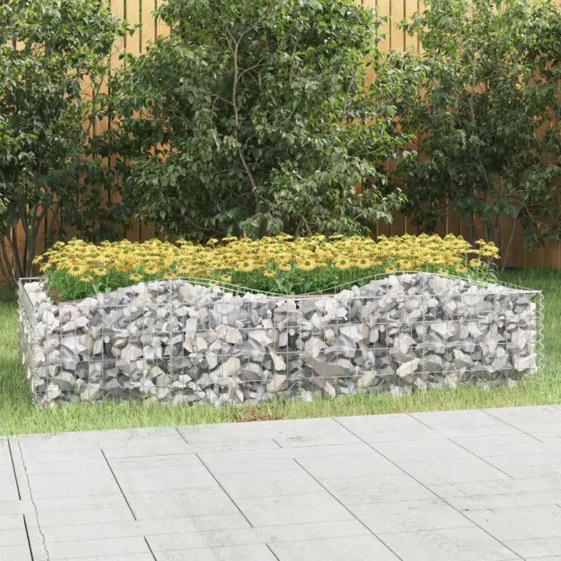 Verhoogde schanskorf van gegalvaniseerd ijzer voor een stabiele border - 200 x 100 x 50 cm / 1 - Bloempotten &