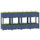 Verhoogde tuinbak voor bloemen en planten - Blauwgrijs / 160 x 40 x 71 cm / 1 - Bloempotten & plantenbakken