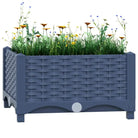 Verhoogde tuinbak voor bloemen en planten - Blauwgrijs / 40 x 40 x 23 cm / 1 - Bloempotten & plantenbakken