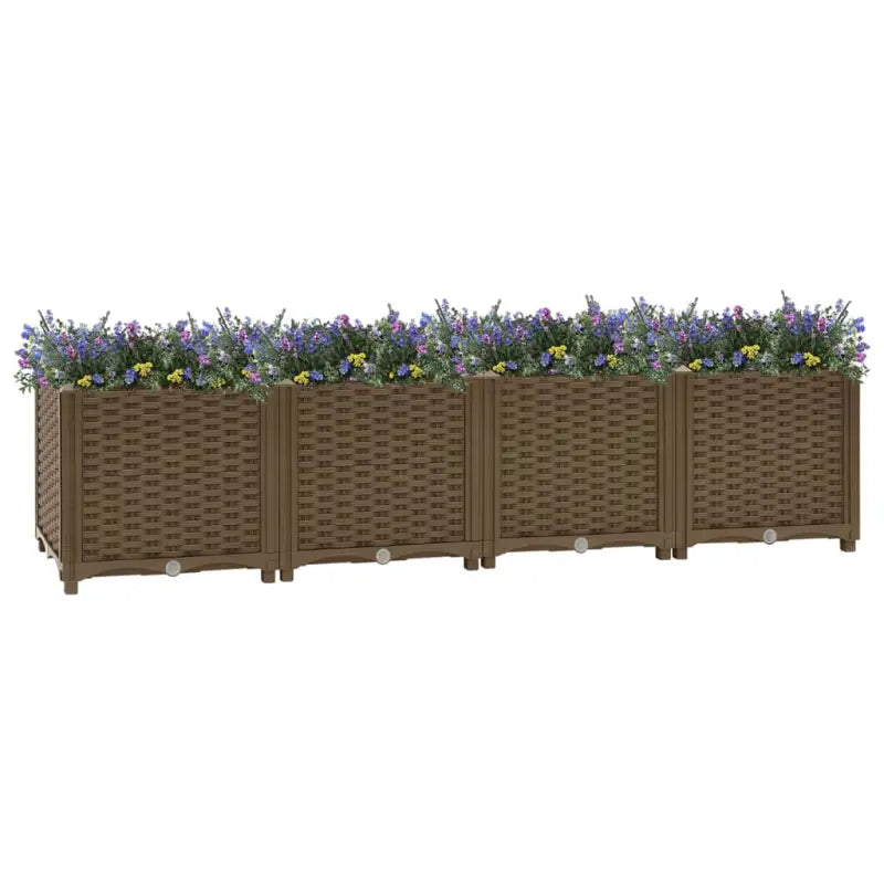 Verhoogde tuinbak voor bloemen en planten - Bruin / 160 x 40 x 38 cm / 1 - Bloempotten & plantenbakken