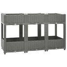 Verhoogde tuinbak voor bloemen en planten - Lichtgrijs / 120 x 40 x 71 cm / 1 - Bloempotten & plantenbakken
