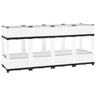 Verhoogde tuinbak voor bloemen en planten - Wit / 160 x 40 x 71 cm / 1 - Bloempotten & plantenbakken