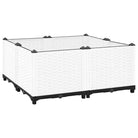 Verhoogde tuinbak voor bloemen en planten - Wit / 80 x 80 x 38 cm / 1 - Bloempotten & plantenbakken