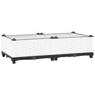 Verhoogde tuinbak voor bloemen en planten - Wit / 80 x 40 x 23 cm / 1 - Bloempotten & plantenbakken