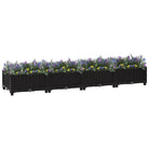 Verhoogde tuinbak voor bloemen en planten - Zwart / 160 x 40 x 23 cm / 1 - Bloempotten & plantenbakken