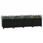 Verhoogde tuinbak voor bloemen en planten - Zwart / 160 x 40 x 38 cm / 1 - Bloempotten & plantenbakken