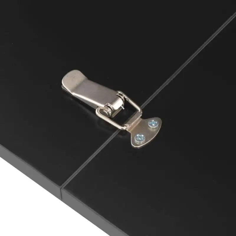 Verlengbare eettafel met stalen rails en hoogglans zwart afwerking - Zwart / 1 - Eettafels
