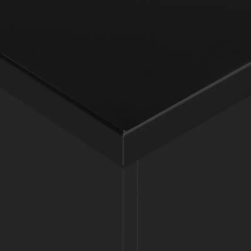 Verlengbare eettafel met stalen rails en hoogglans zwart afwerking - Zwart / 1 - Eettafels
