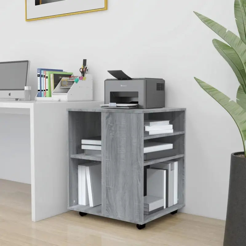 Verplaatsbare opbergkast van bewerkt hout met moderne uitstraling - Grijs sonoma / 1 - Opbergkasten & lockerkasten