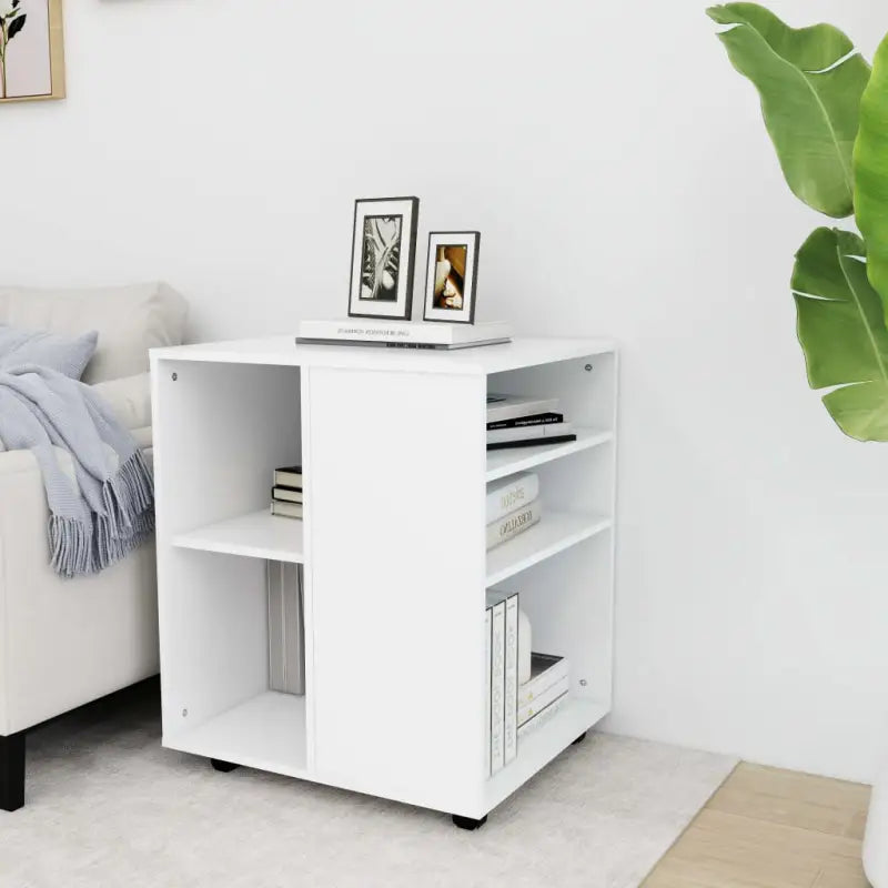 Verplaatsbare opbergkast van bewerkt hout met moderne uitstraling - Wit / 1 - Opbergkasten & lockerkasten