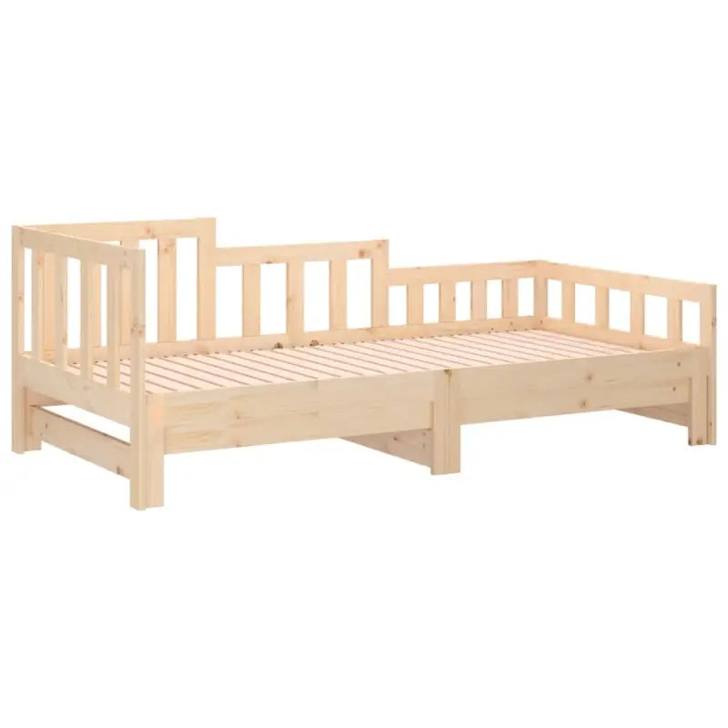 Verrijdbare slaapbank van massief grenenhout met flexibele afmetingen - Bedden & bedframes