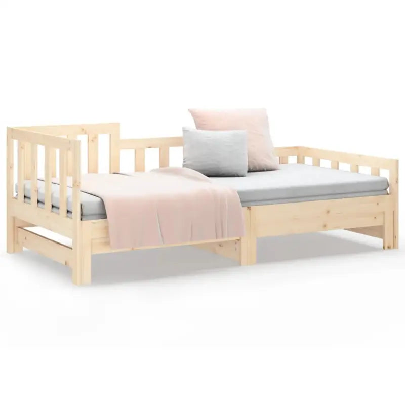 Verrijdbare slaapbank van massief grenenhout met flexibele afmetingen - Bedden & bedframes