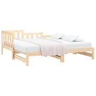 Verrijdbare slaapbank van massief grenenhout met flexibele afmetingen - Bedden & bedframes