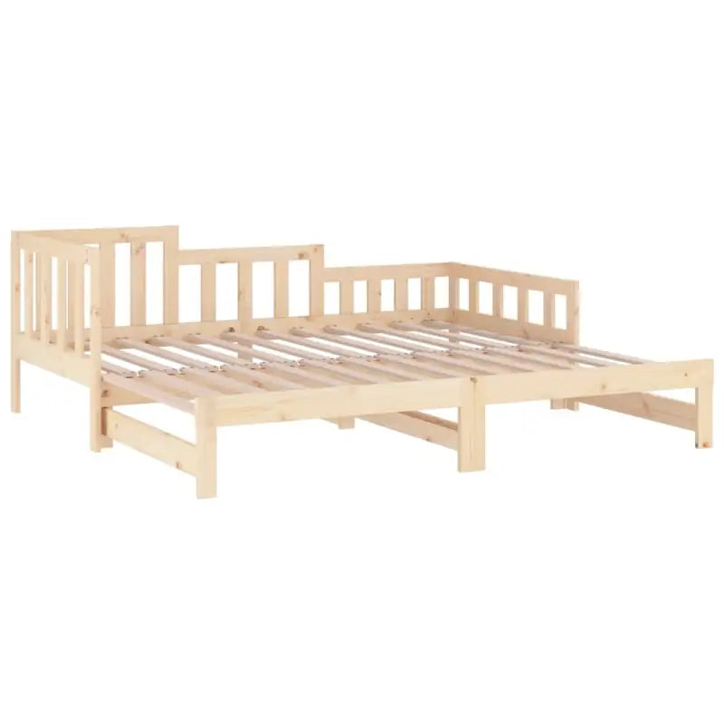 Verrijdbare slaapbank van massief grenenhout met flexibele afmetingen - Bedden & bedframes