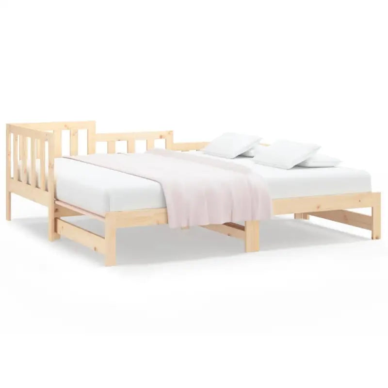 Verrijdbare slaapbank van massief grenenhout met flexibele afmetingen - Bedden & bedframes