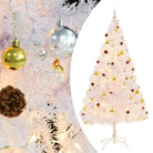 Versierde kunstkerstboom voor zowel binnen als buitengebruik - Wit / 210 x 110 cm / 1 - Kerstbomen