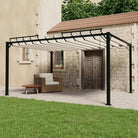 Verstelbaar lamellendak Partytent en prieëlen voor tuin en terras - Crème / 3 x 4 m / 1 - Partytenten & prieëlen