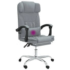 Verstelbare bureaustoel met elegante uitstraling en volledige afmetingen - Lichtgrijs / 1 - Bureaustoelen