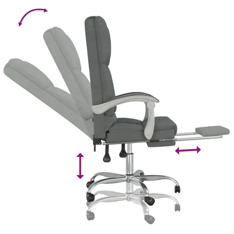 Verstelbare bureaustoel met totale afmetingen en modern design - Bureaustoelen