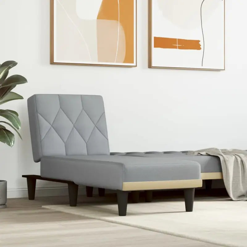 Verstelbare chaise longue met compacte totale afmetingen voor kleine ontspanningshoekjes - Lichtgrijs / 1 - Chaises
